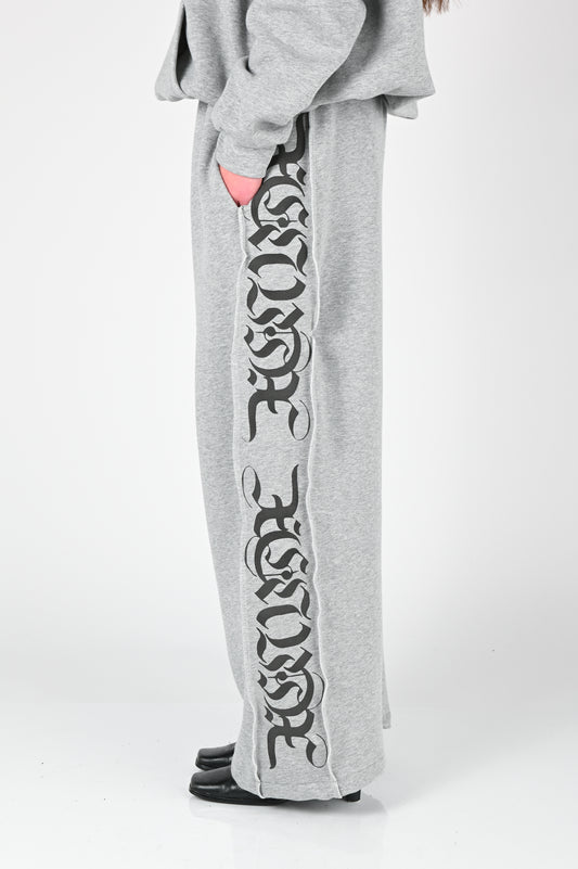 Posture Graphic Panel Trackpant in Black On Grey