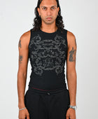 Posture 'Baroque' Singlet in Black