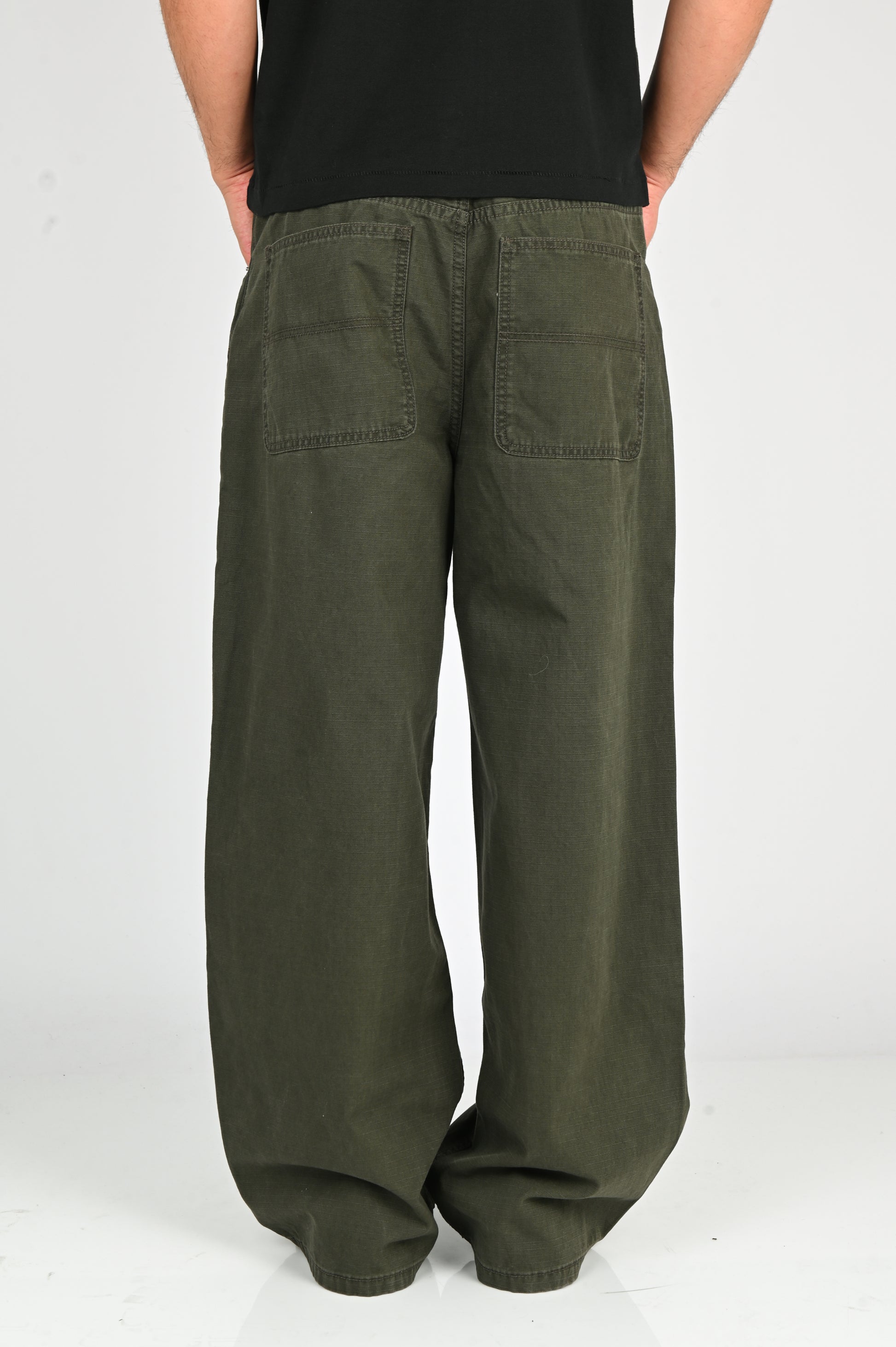 Pseushi 'Loose Cut Ripstop' Pants in Army