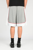 Pseushi 'Game' Shorts in Cement/White