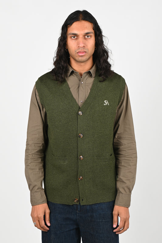 R.Sport Buttoned Knit Vest in Rosemary