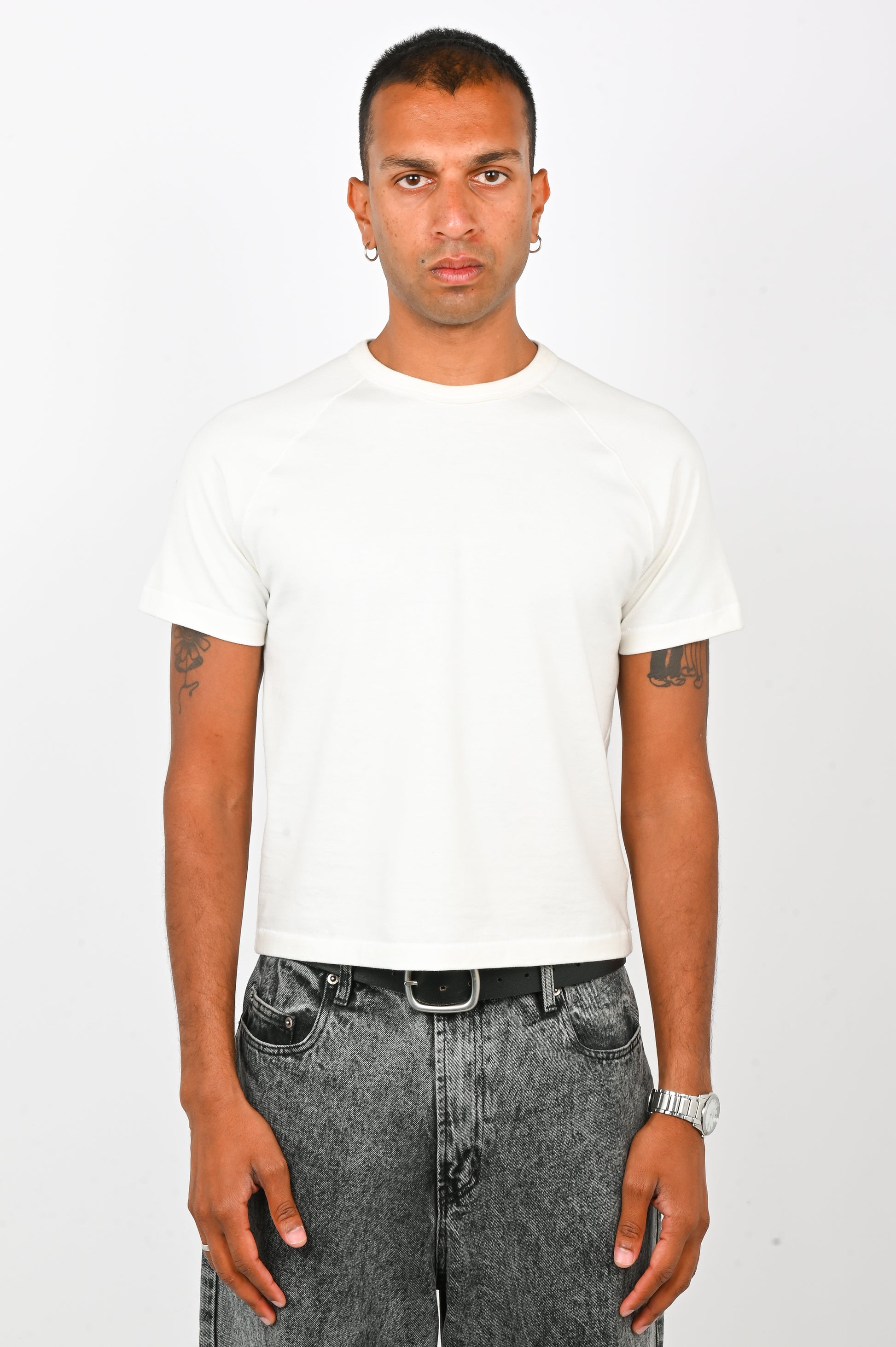 Sacred Archive 'Yuki' Baby Tee In Milk