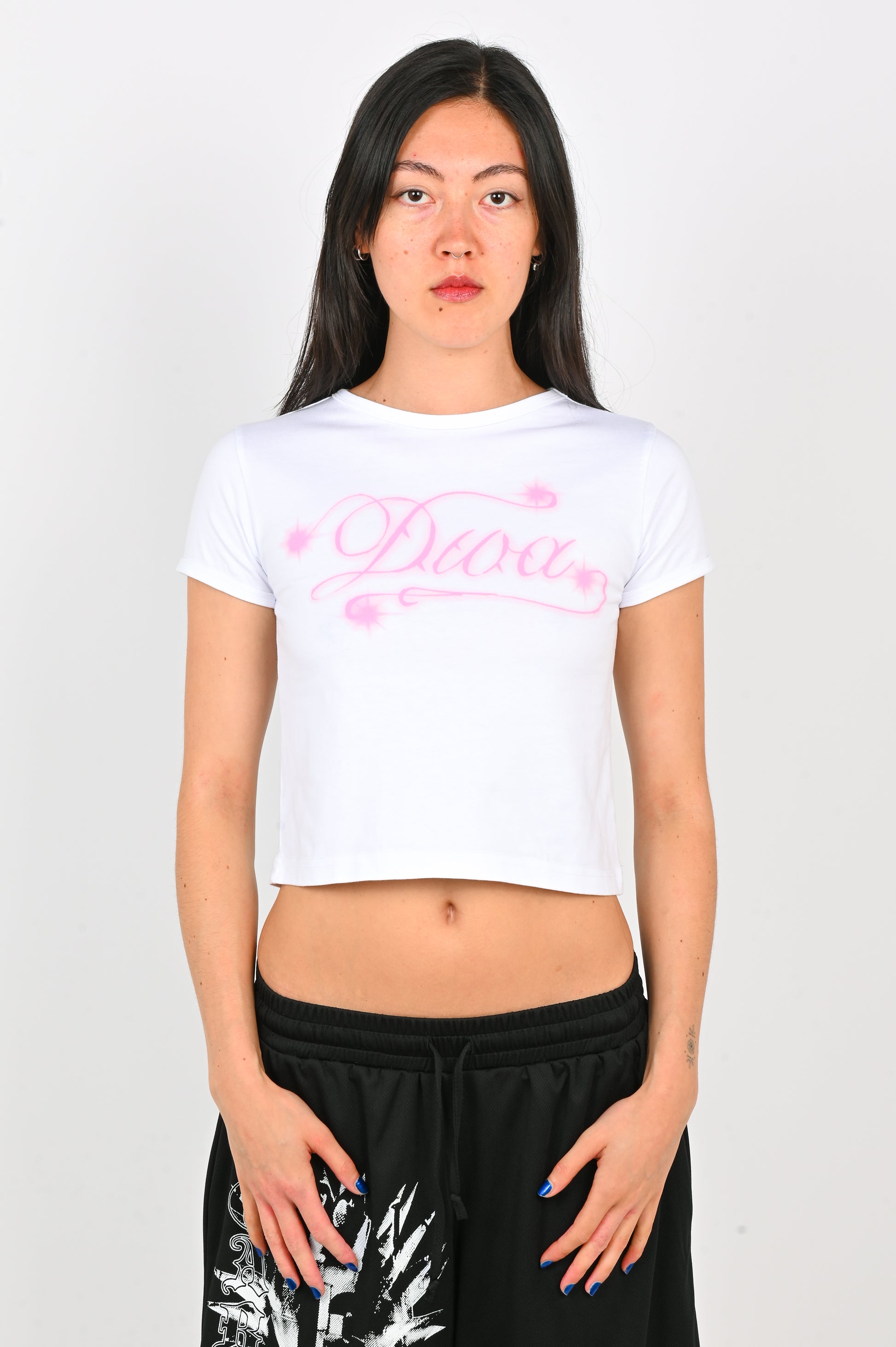 SLAMROSS1000 'Diva' Baby Tee in White