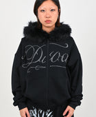 SLAMROSS1000 'Diva' Fur Trim Zip Hoodie