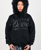 SLAMROSS1000 'Diva' Fur Trim Zip Hoodie
