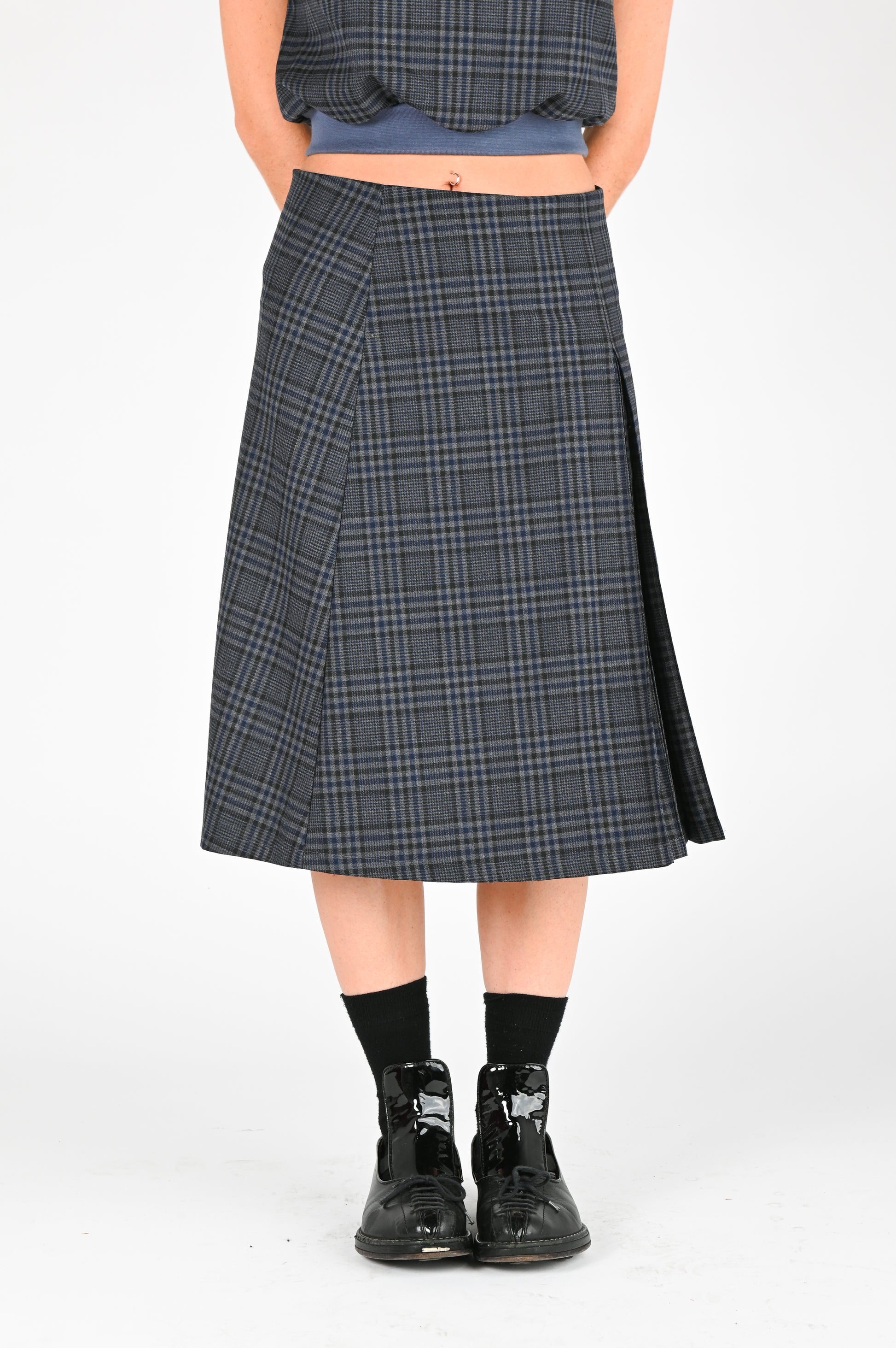 Par Moi 'Anika' Skirt in Check