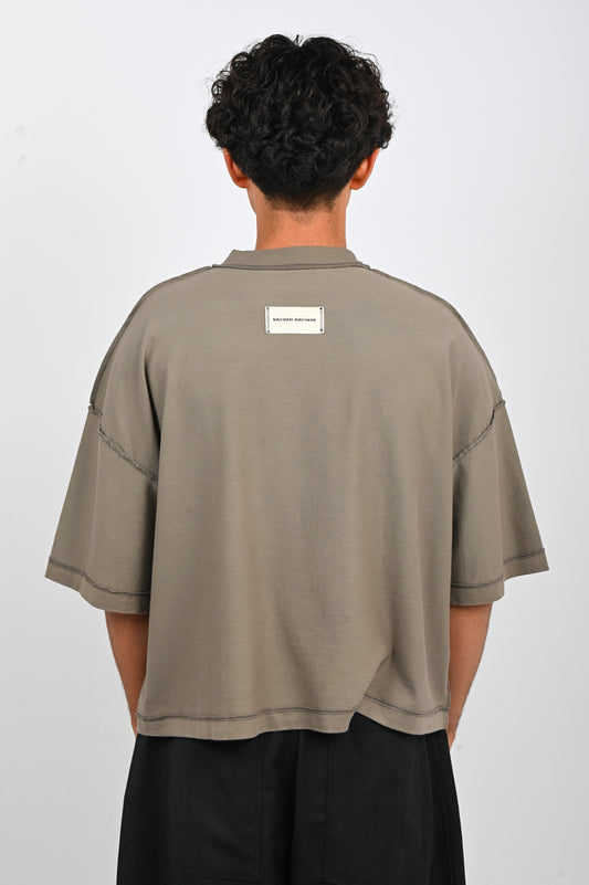 Sacred Archive 'Brut' T-Shirt in Nickel
