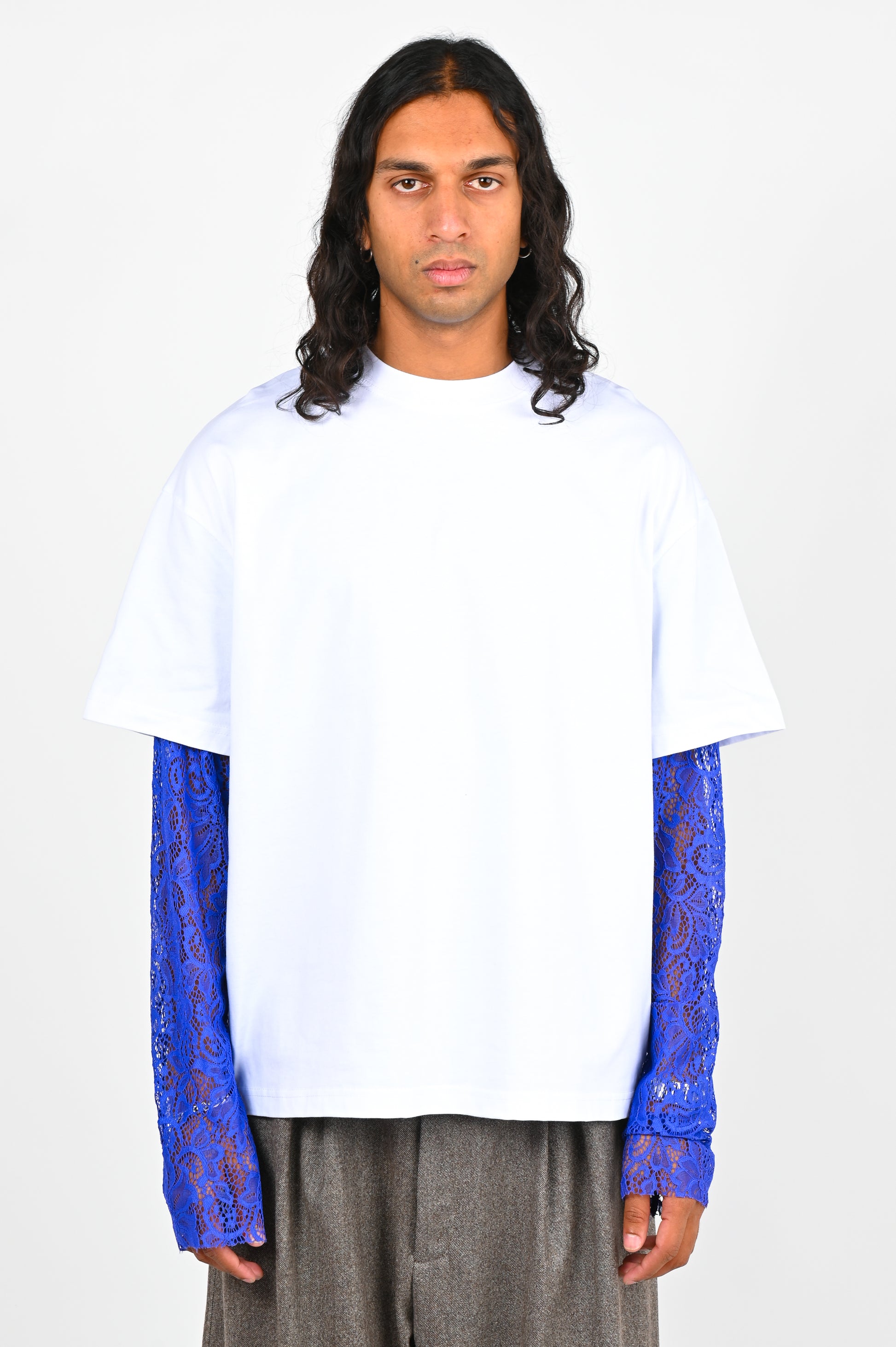 NOFUNOVIĆ 'TÁVROS' Longsleeve Lace Tee in White