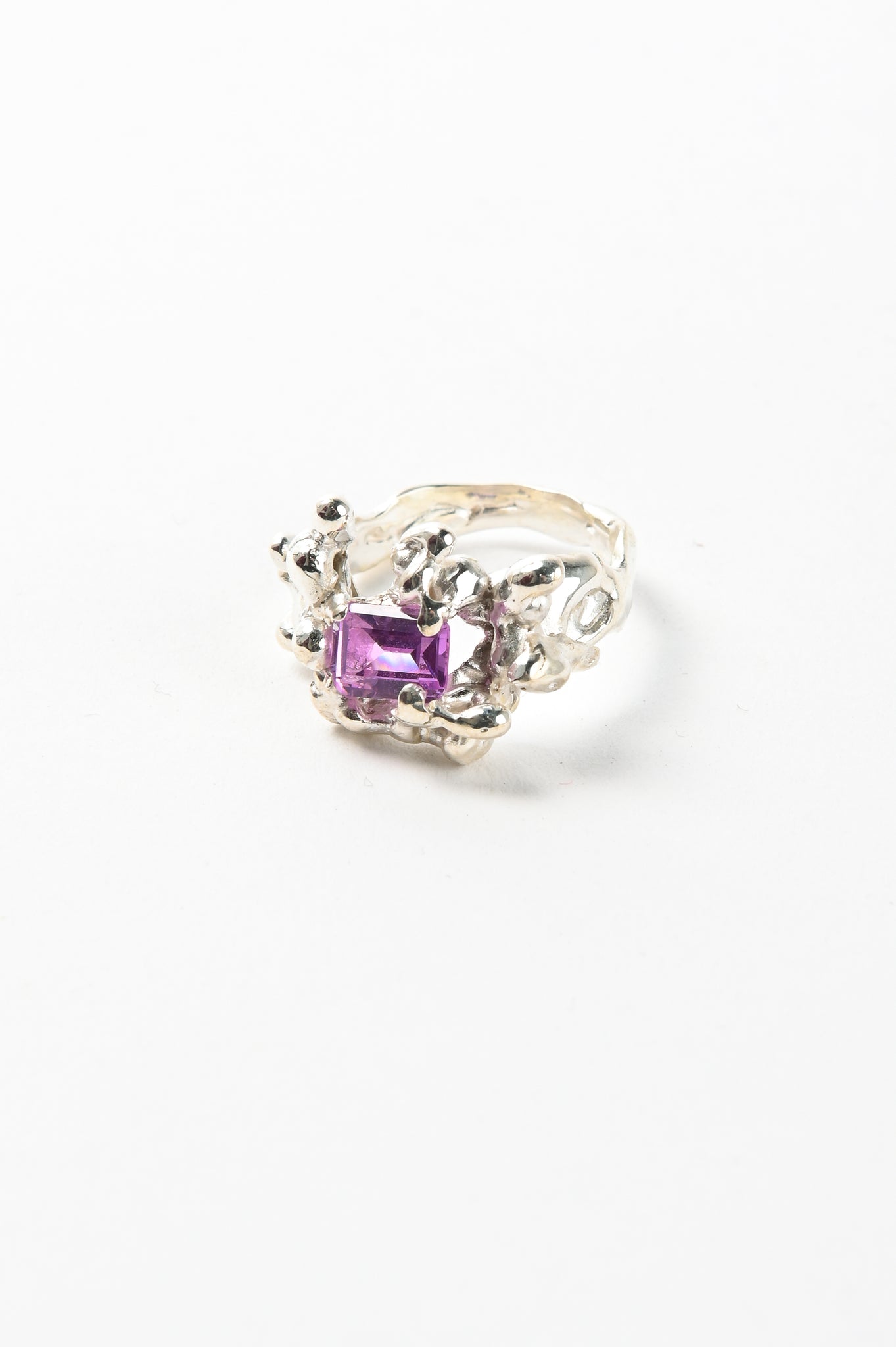 Sable 'Cauldron' Ring With Pink Corundum