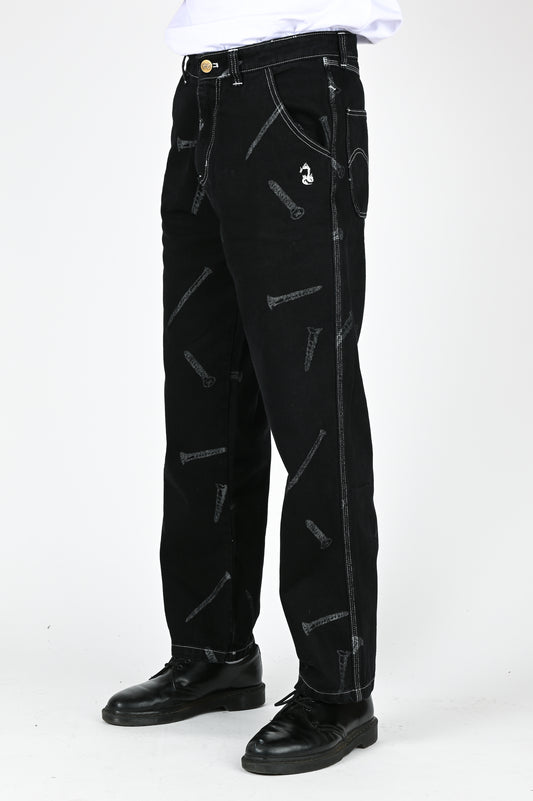The Snake Hole 'Screw Loose' Jeans In Black