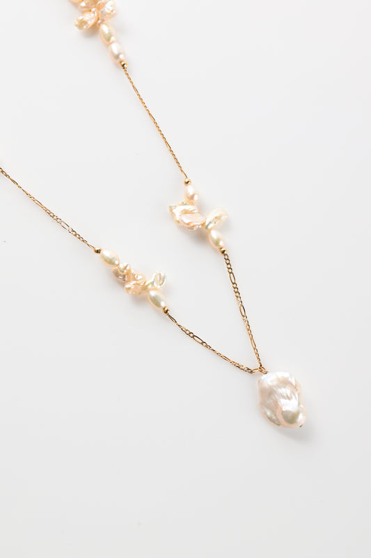 Soft Modality 'Vine' Necklace In 9ct Gold