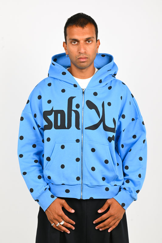 Soliela 'Polka' Hoodie in Blue