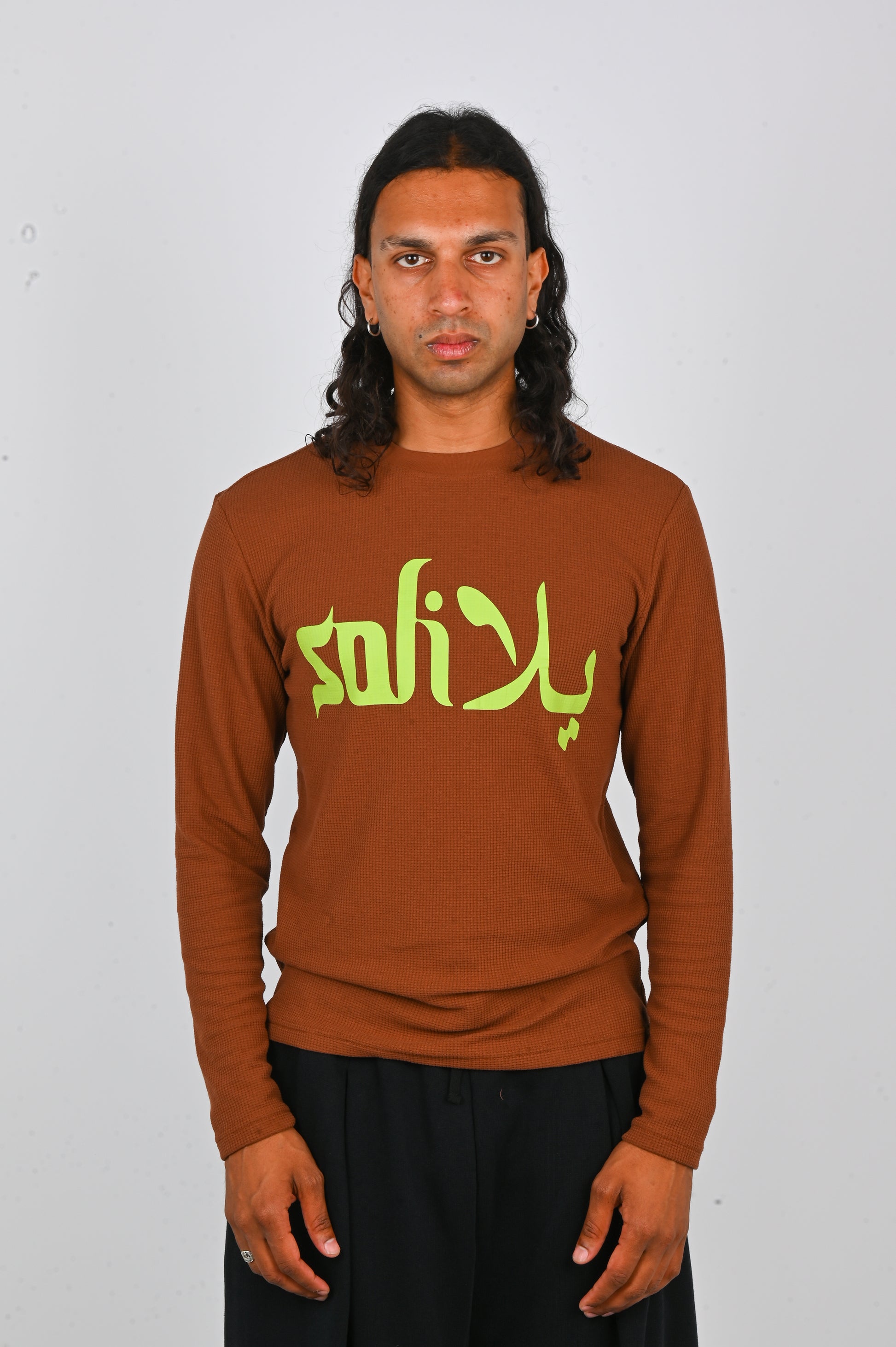 Soliela Waffle Long Sleeve in Brown