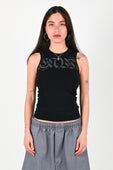 Posture Graphic Singlet in Black