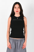 Posture Rib Singlet in Black