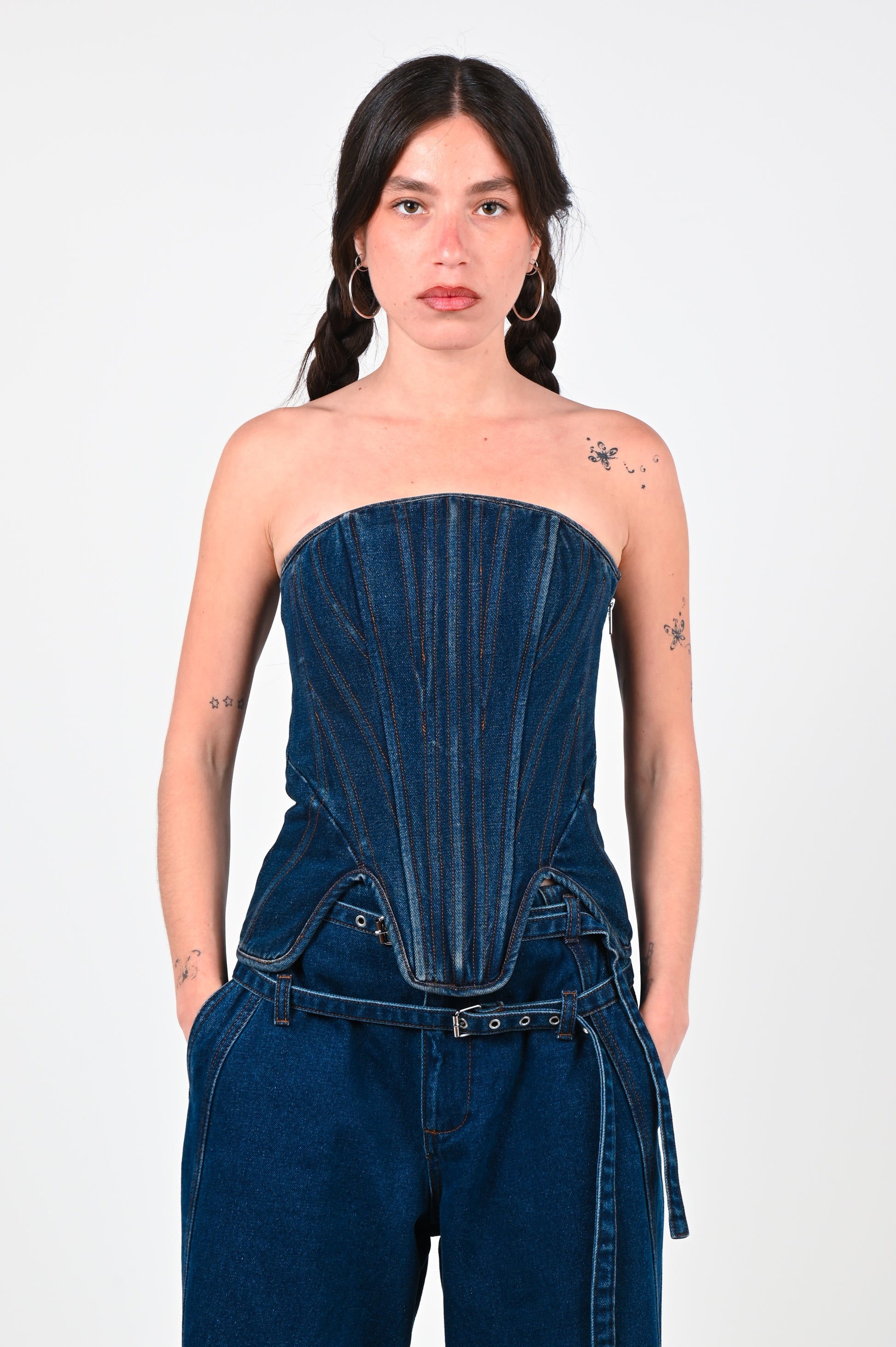 KOURH 'Nobilis' Denim Corset