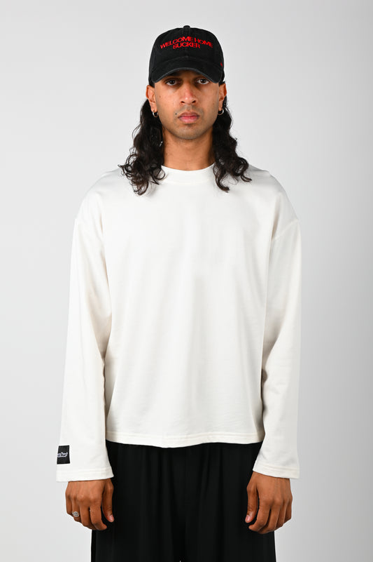 Sucker 'Wide Arm' Longsleeve in White