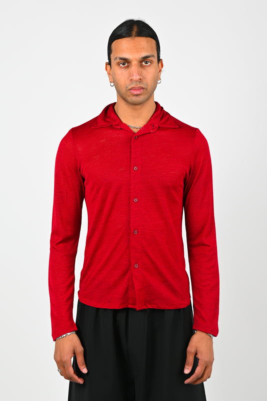 Sucker Fitted Shirt in Cherry