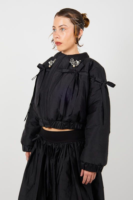 Lucinda Babi 'Keepsake' Bomber Jacket in Black