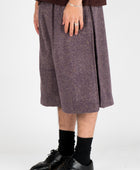 Sucker 'Bellow' Shorts in Eggplant