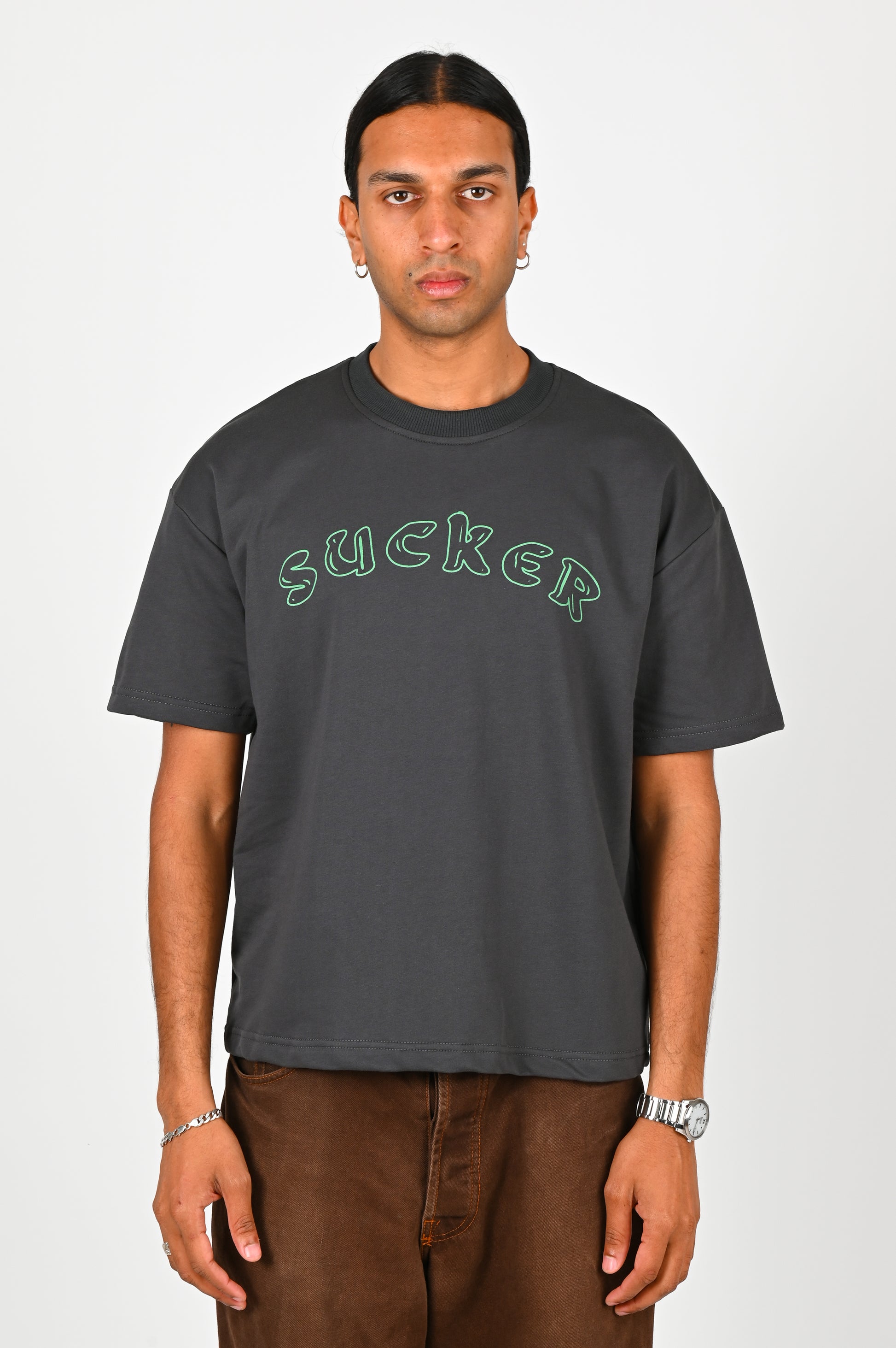 Sucker 'Guidance' Tee in Charcoal