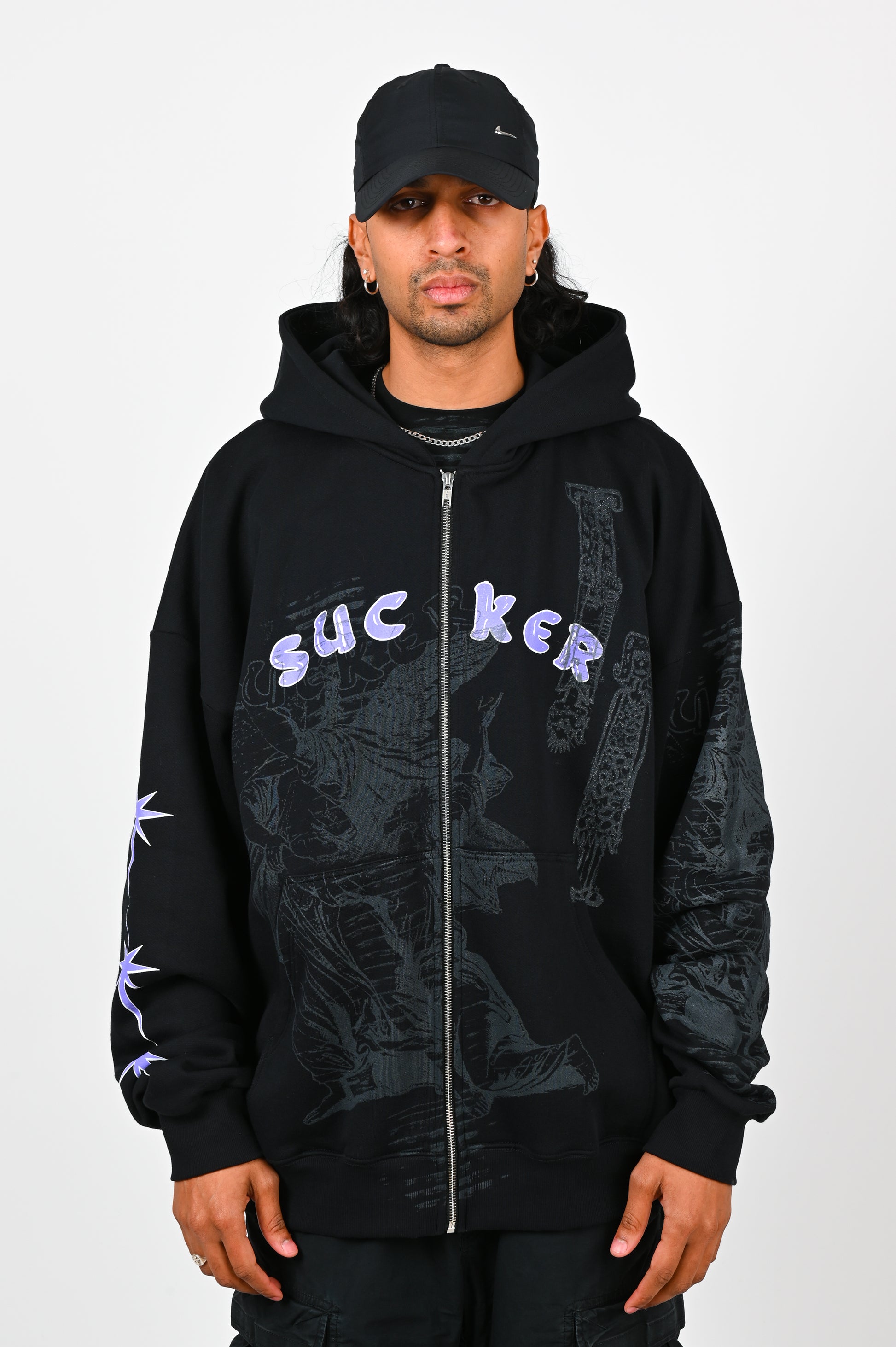 Sucker X Jack Irvine ‘Guidance' Zip Hoodie In Purple