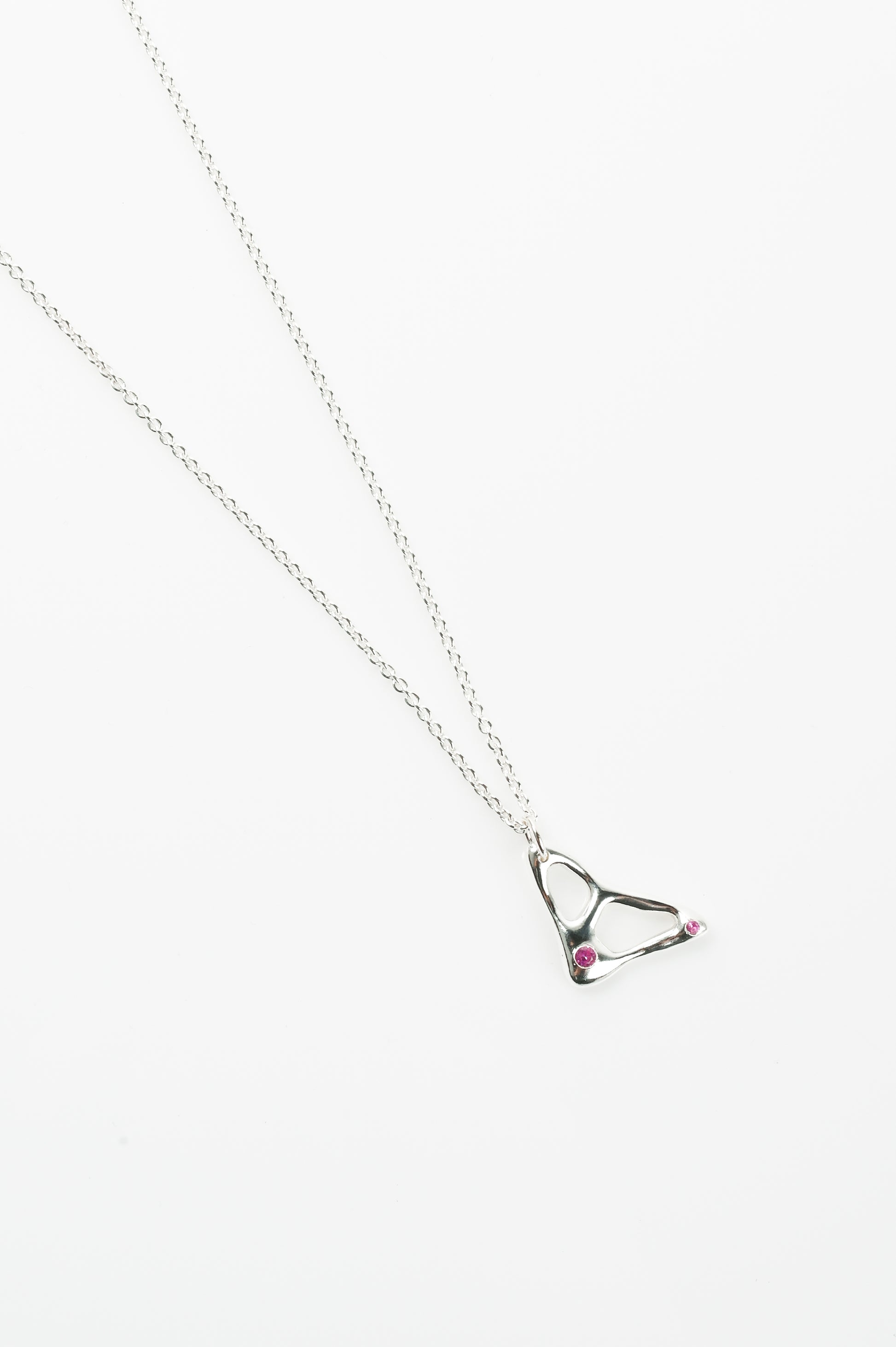 Nui 'Small Y-Plane' Necklace With Pink Sapphire