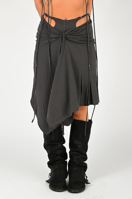Toilè 'System' Midi Skirt in Charcoal