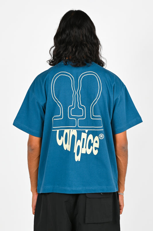 Candice 'Connect' Tee in Mid-Blue