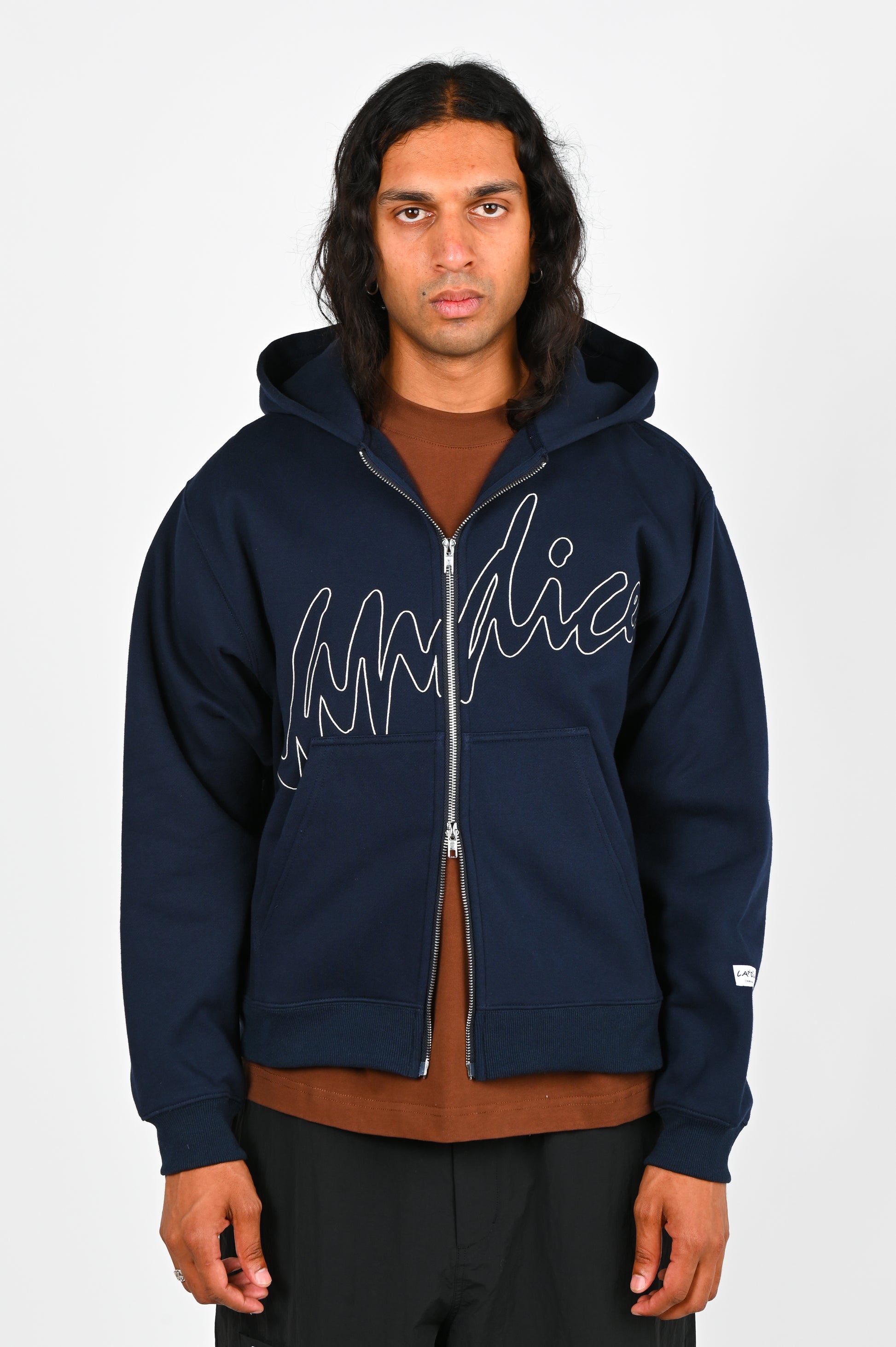 Candice 'After Hours' Full-Zip Hooded Sweatshirt in Navy