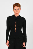 Toilè 'Code' Backless Shirt in Black