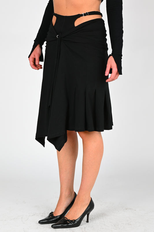 Toilè 'System' Midi Skirt in Black