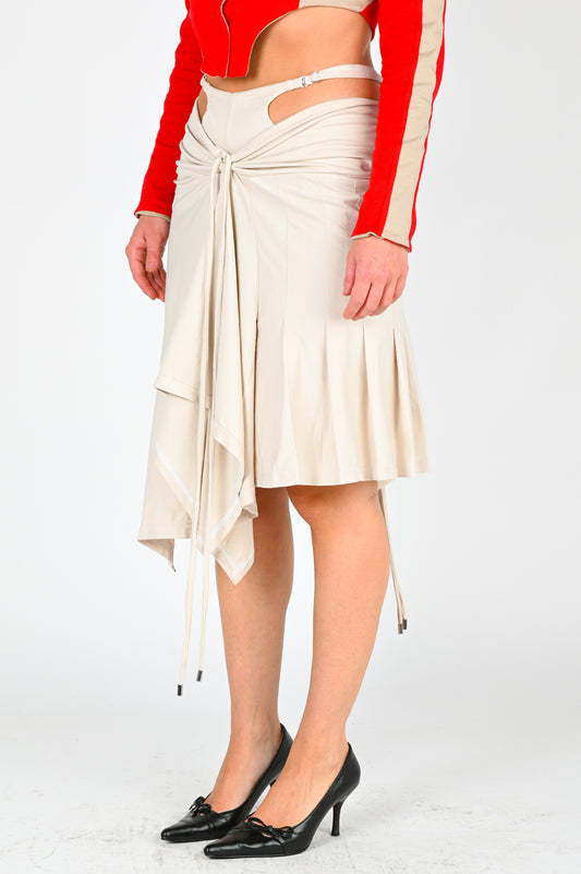 Toilè 'System' Midi Skirt in Cream