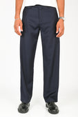 Wynn Hamlyn Straight Trouser in Navy Pinstripe