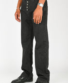 Wynn Hamlyn Button Fly Classic Jeans in Black Wash