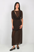 Wynn Hamlyn 'Malia' Maxi Dress in Dark Brown