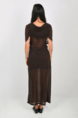 Wynn Hamlyn 'Malia' Maxi Dress in Dark Brown