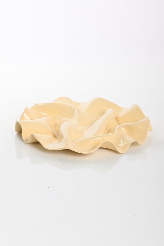 Jess Sellinger 'Wave' Wall Sculpture in Cream