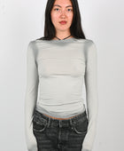 Won Hundred 'Irene' Long-sleeve Top in Gray Violet