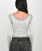 Won Hundred 'Irene' Long-sleeve Top in Gray Violet
