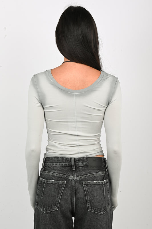 Won Hundred 'Irene' Long-sleeve Top in Gray Violet