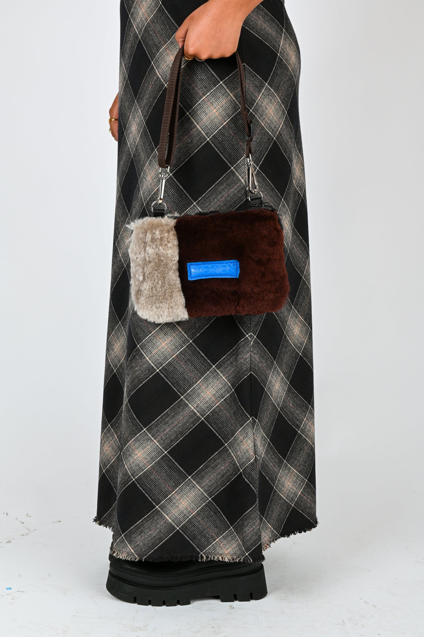 Bichon Pockets 'Crossbody' Pouch with Blue Patch