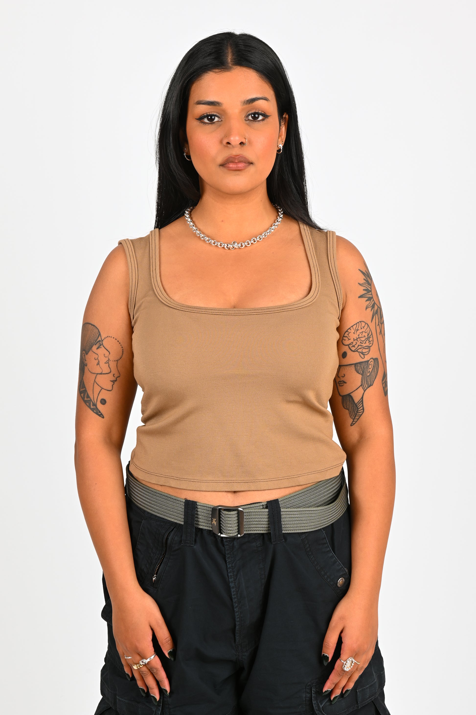 Bodicia B Reversible Tank in Beige