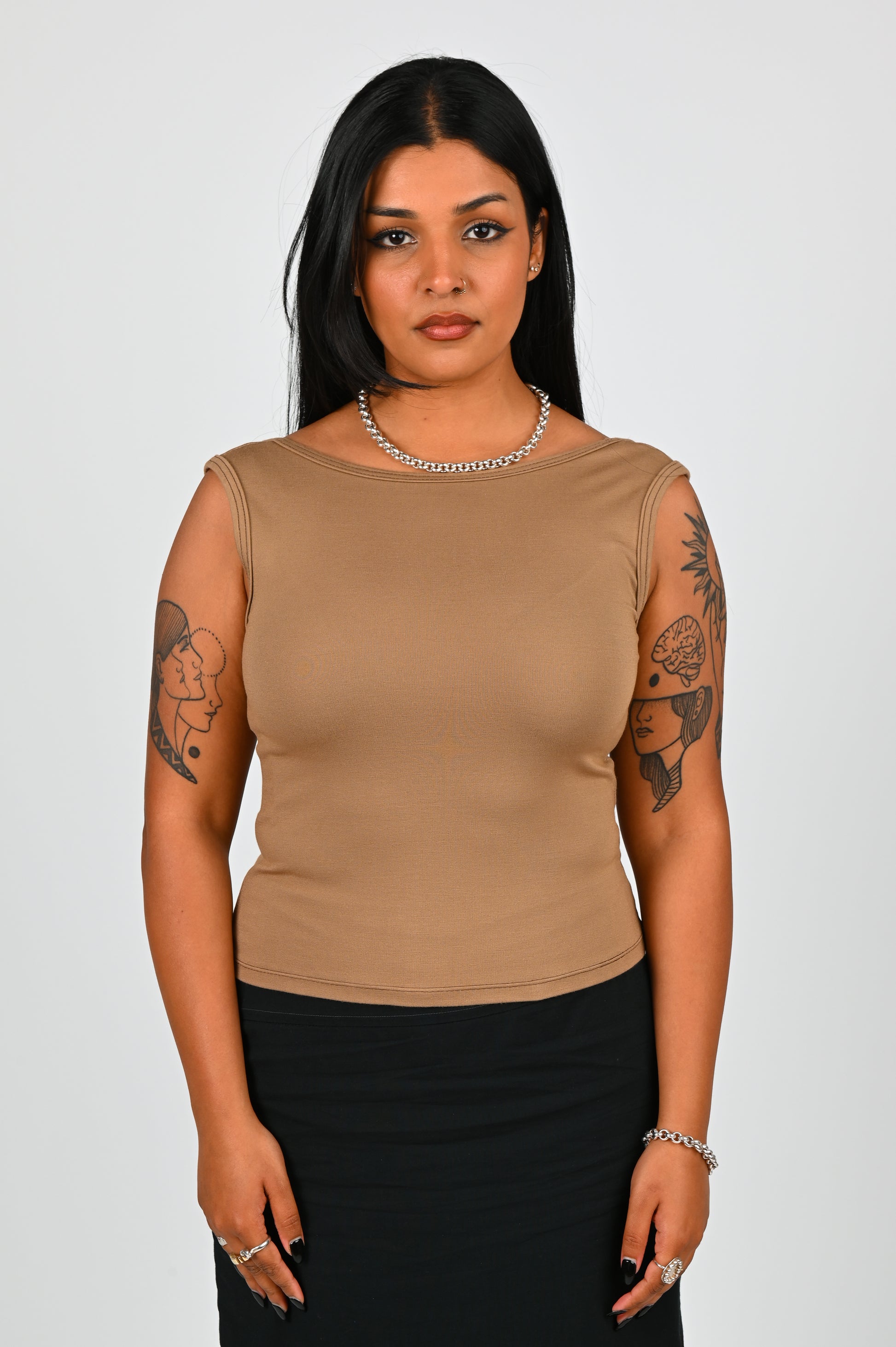 Bodicia B Reversible Tank in Beige