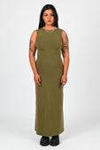 Bodicia B Backless Maxi in Forest Green