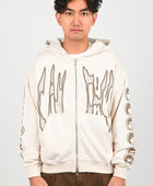 Candice 'Razor' Zip Hoodie in Bone
