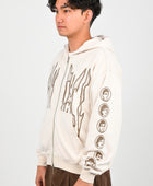 Candice 'Razor' Zip Hoodie in Bone