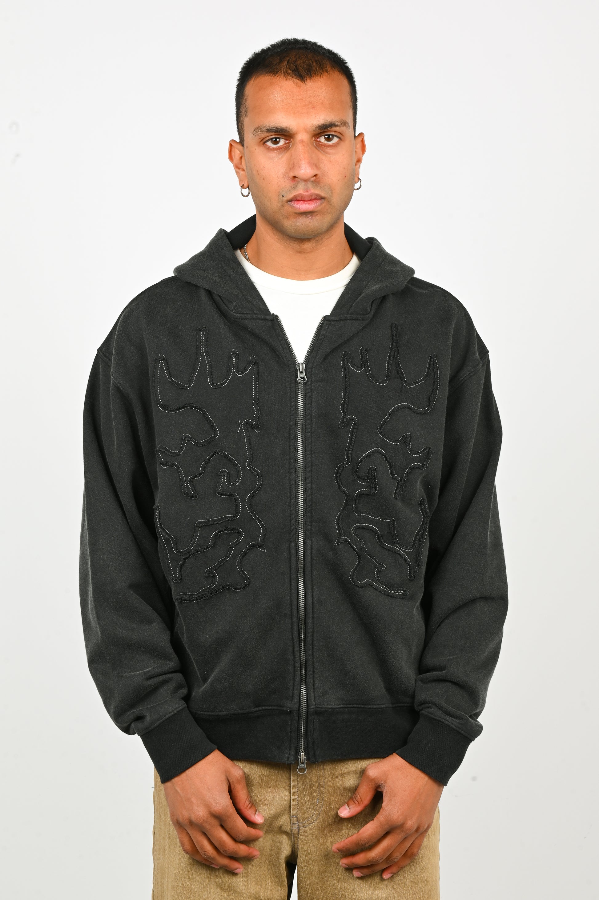 Candice 'Wayward' Zip Hood in Black