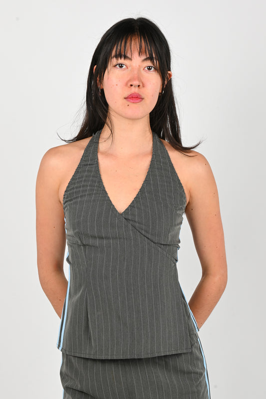 Palytte 'Recap' Top In Pinstripe