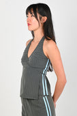 Palytte 'Recap' Top In Pinstripe